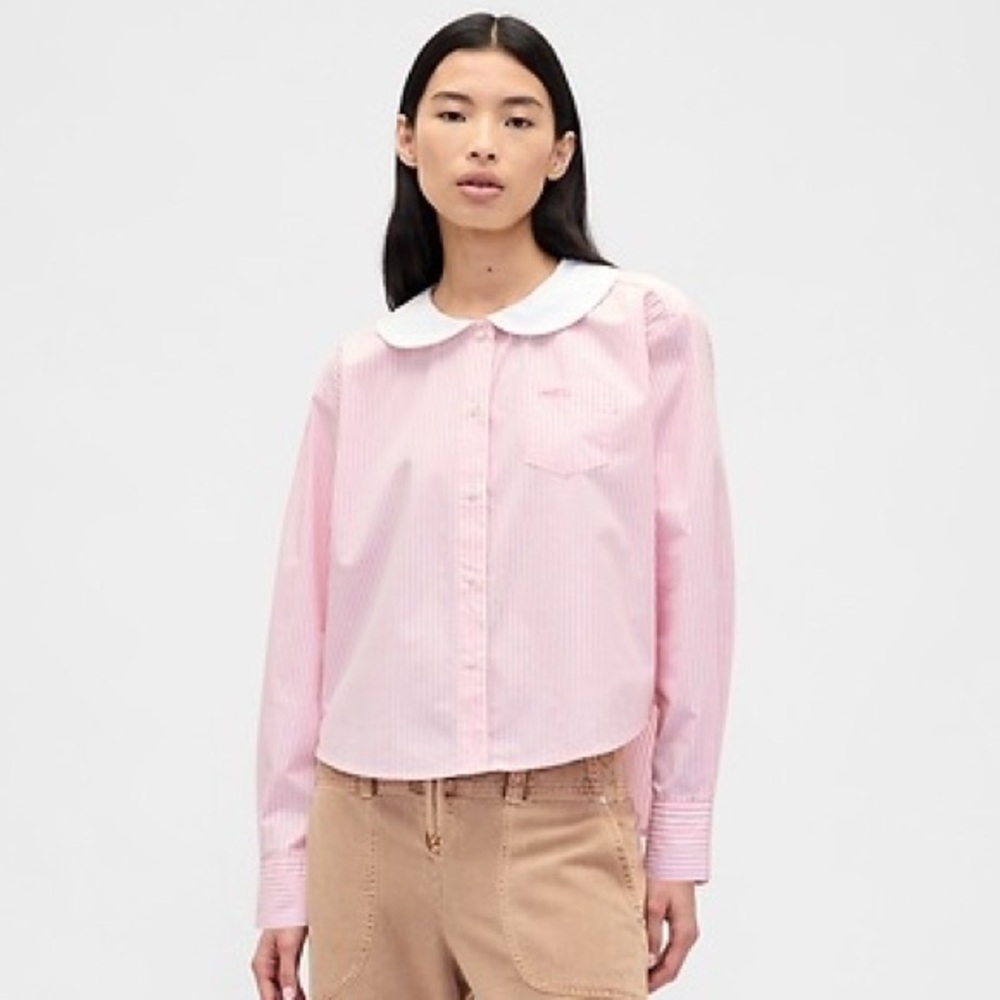 NWT. Gap × Sandy Liang Poplin Oversized Shirt